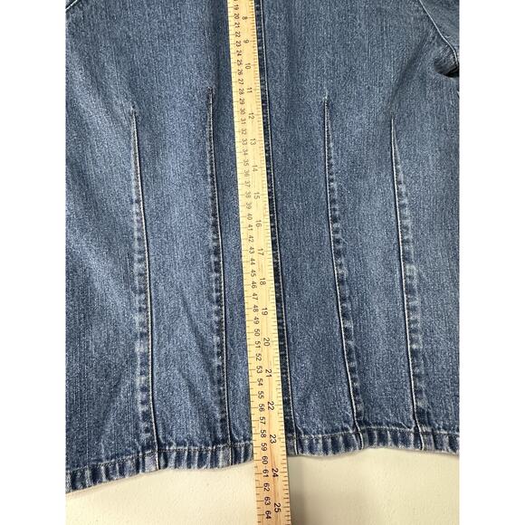 Women’s Denim Jacket Size XS Button Front Aura By The Women Of Wrangler - Picture 10 of 10
